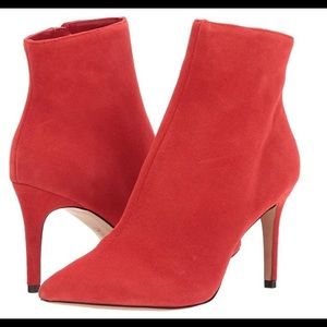 Steven Madden Red Suede Logic Ankle Boot 8.5